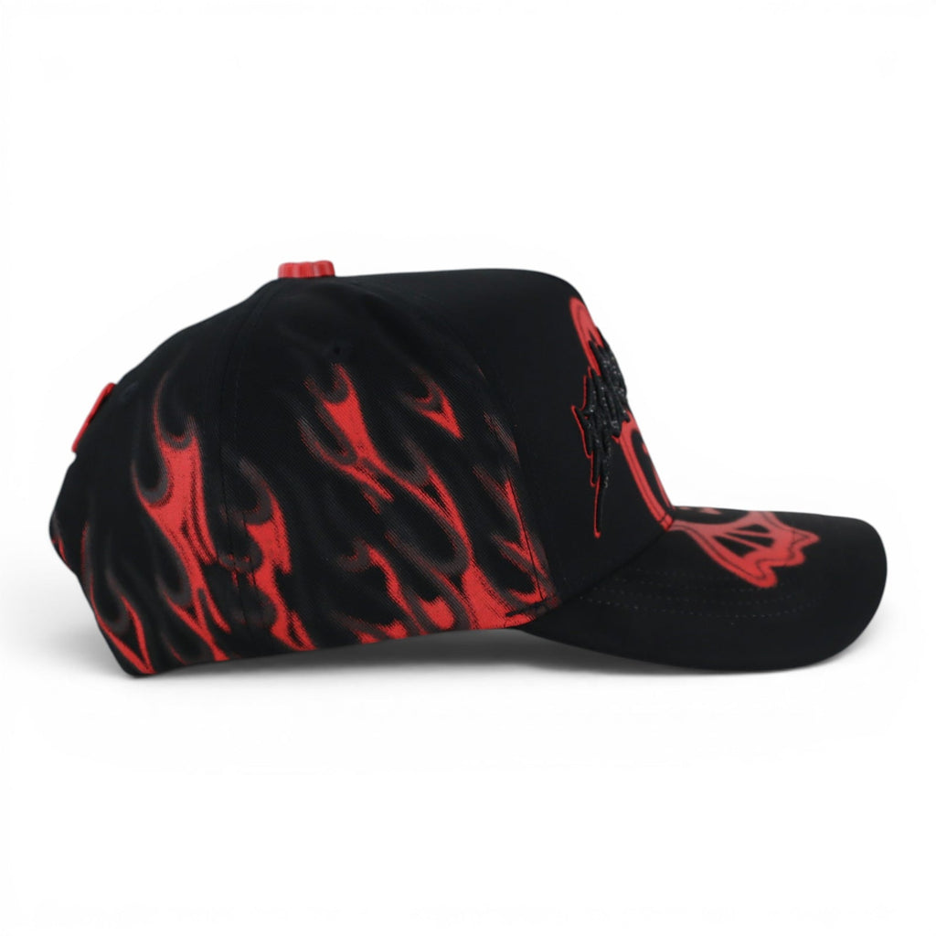 BARBAS HATS BORN CRAZY BLACK/RED