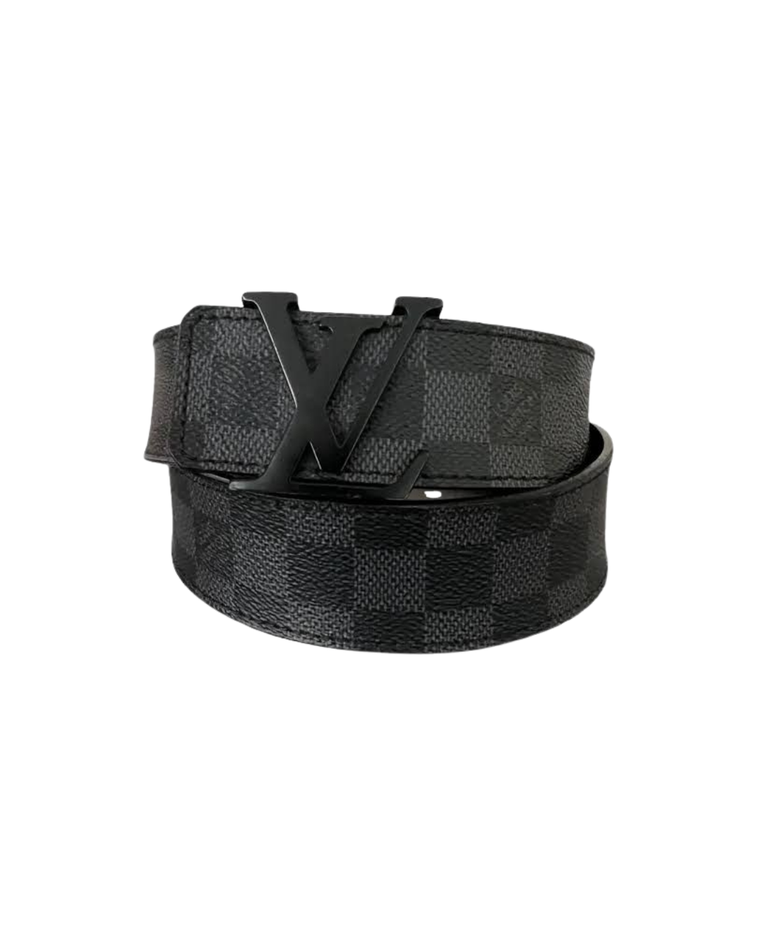 Cinto LV 'Iniciales' Logo Mate 40mm 110cm