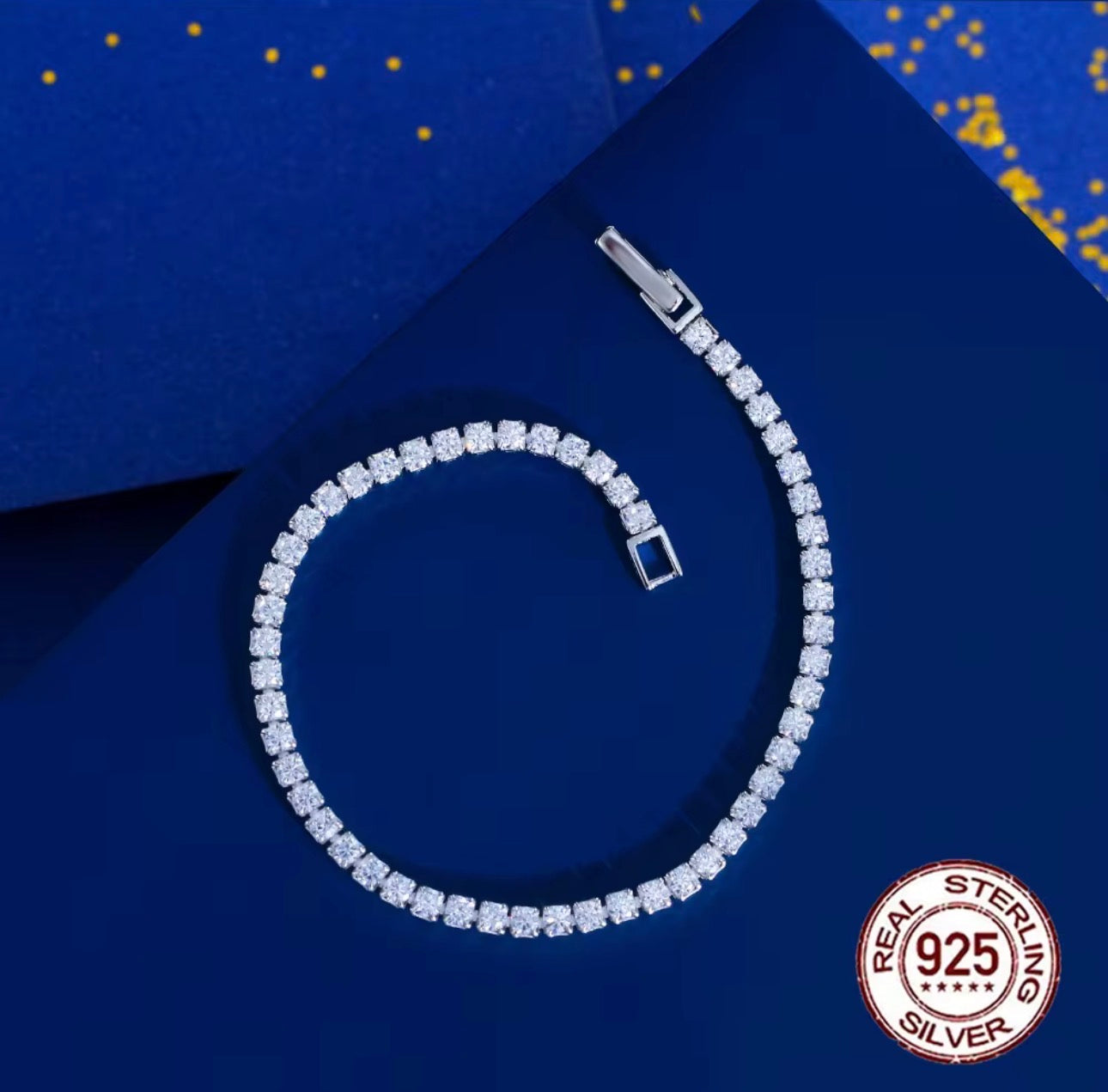 PULSO DE PLATA ESTERLINA CON ZIRCONIAS