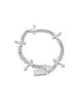 PULSERA CUBANA CRUCES Y ZIRCONIAS
